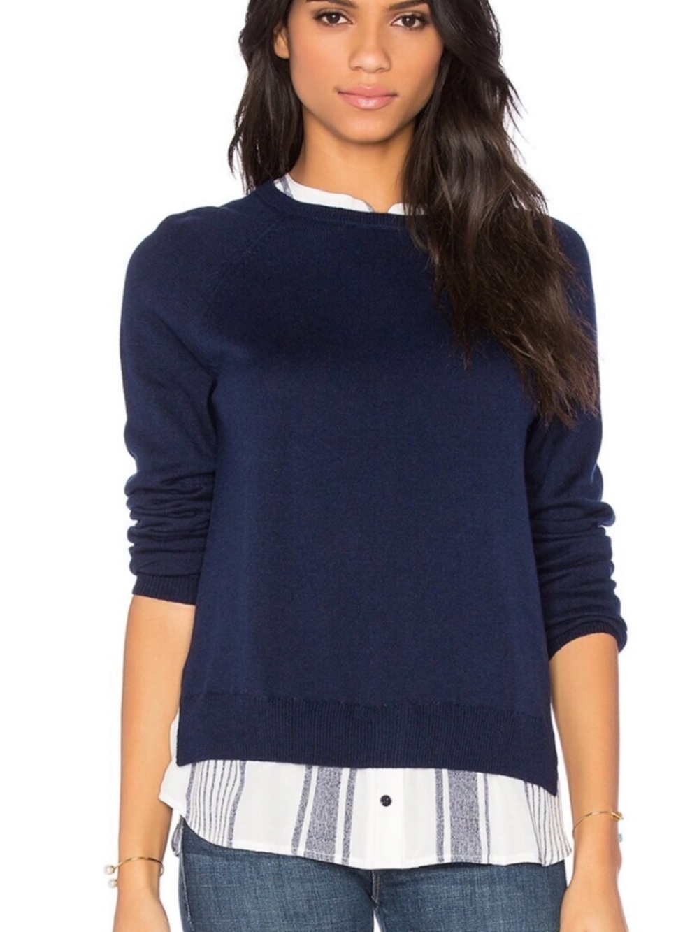 Joie Navy Layered Sweater